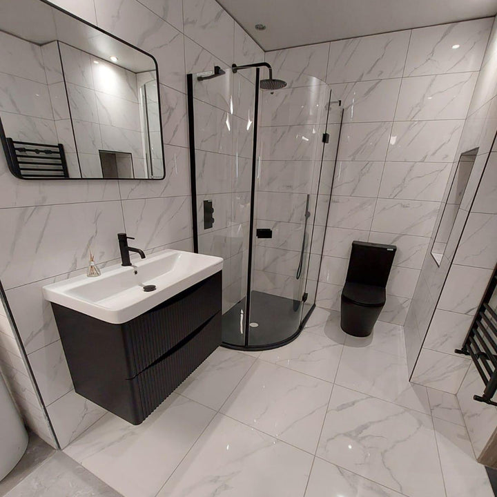 Calacatta White 30 x 60cm Rectified Polished White Body Tile - 54sqm Pallet