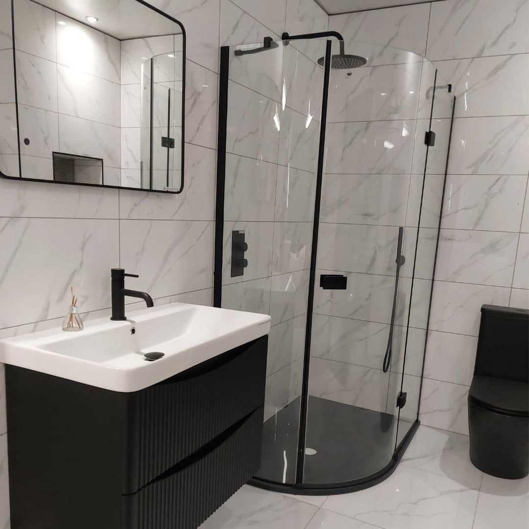 Calacatta White 30 x 60cm Rectified Polished White Body Tile - 0.9sqm per box