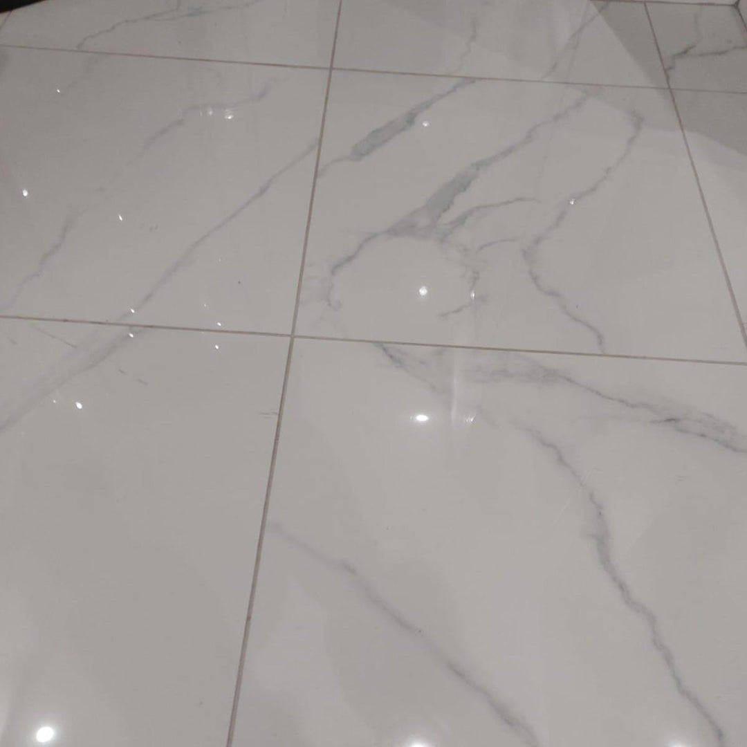 Calacatta White 60 x 60cm Rectified Polished Porcelain Tile - 1.44sqm perbox