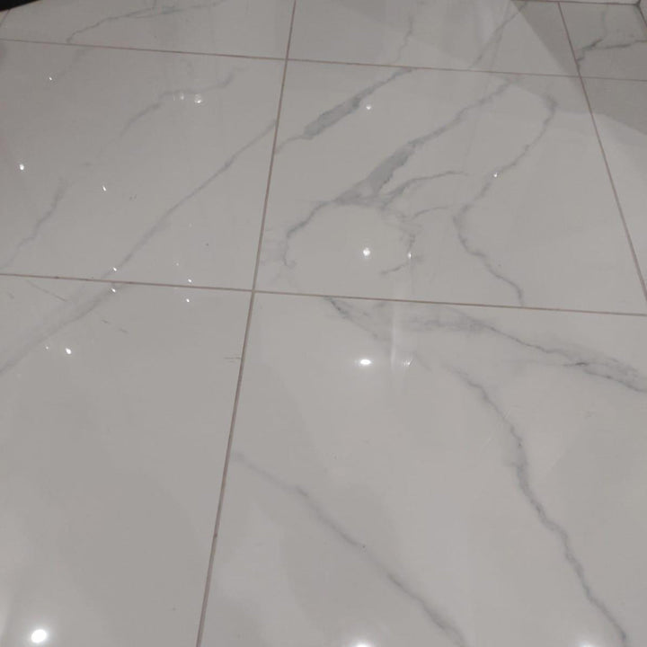 Calacatta White 60 x 60cm Rectified Polished Porcelain Tile - 1.44sqm perbox