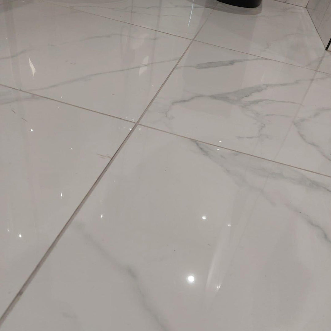 Calacatta White 60 x 60cm Rectified Polished Porcelain Tile - 1.44sqm perbox