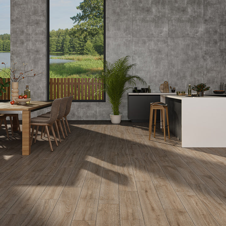 Ikon Moka 20 x 120cm Rectified Wood Effect Porcelain Tile - 1.68sqm perbox