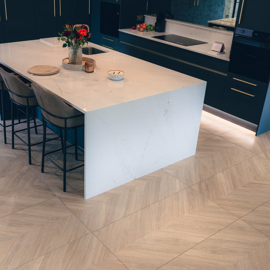 Loire Maple Chevron 60 x 120cm Rectified Matt Porcelain Tile - 1.44sqm perbox