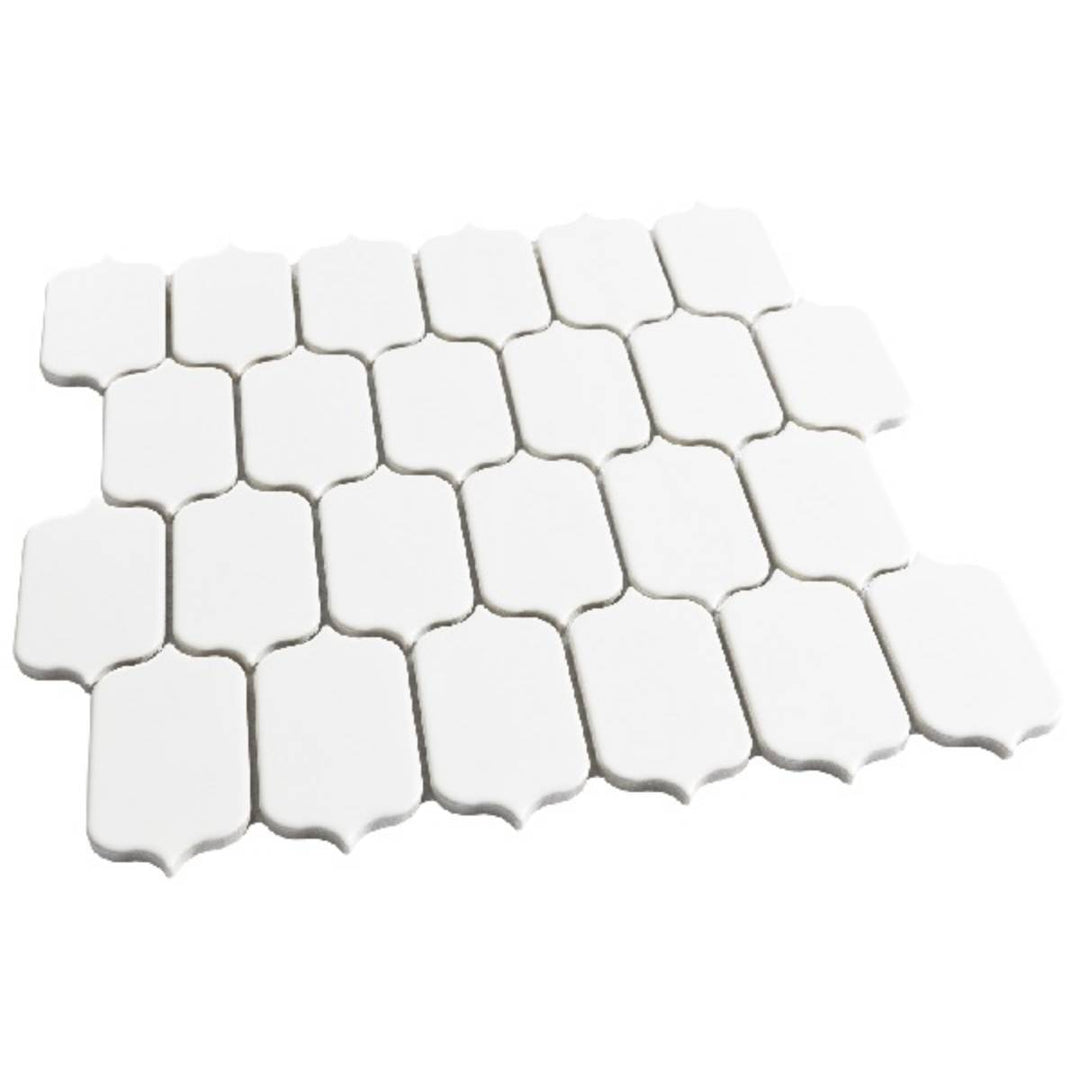 Lantern White Gloss 25.92 x 26.7cm Mosaic Sheet