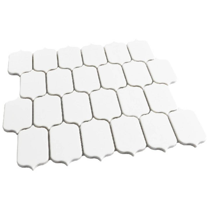 Lantern White Gloss 25.92 x 26.7cm Mosaic Sheet