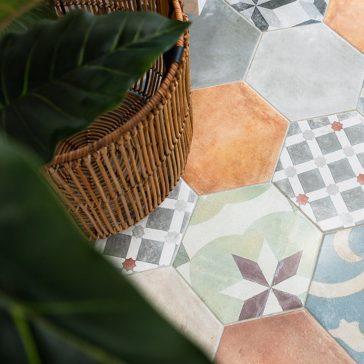 Marrakech 23 x 27cm Hexagon Tile - 0.75sqm perbox