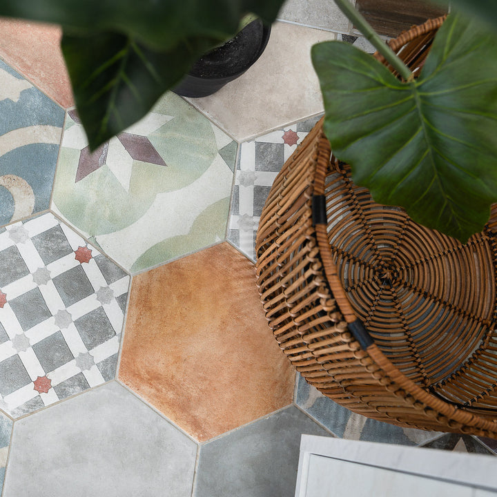 Marrakech 23 x 27cm Hexagon Tile - 0.75sqm perbox