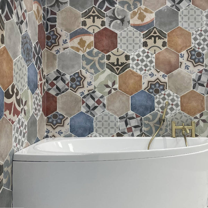 Marrakech 23 x 27cm Hexagon Tile - 0.75sqm perbox