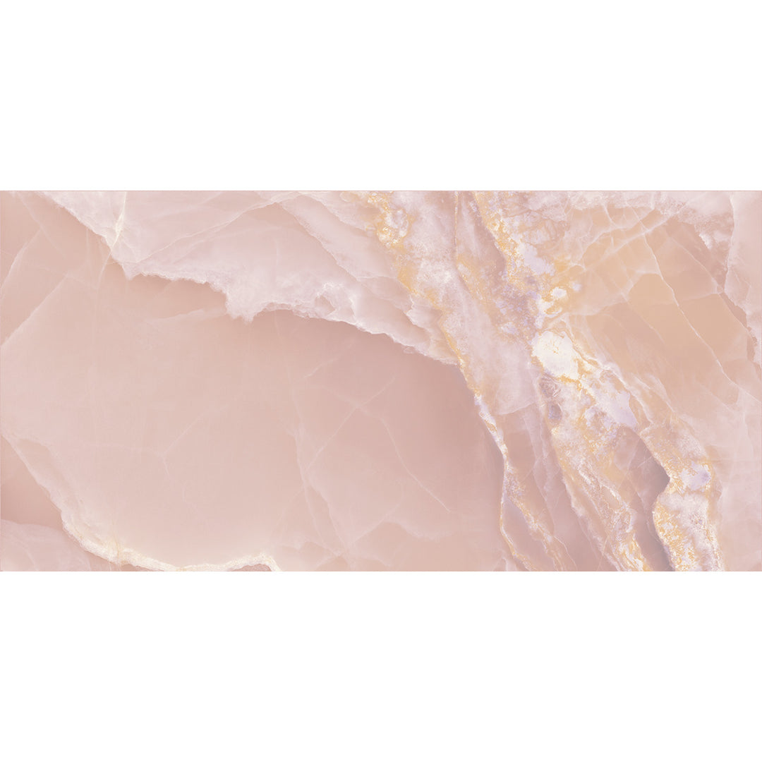 Onyx Rose  60x120cm Polished Rectified Tile- 1.44sqm perbox