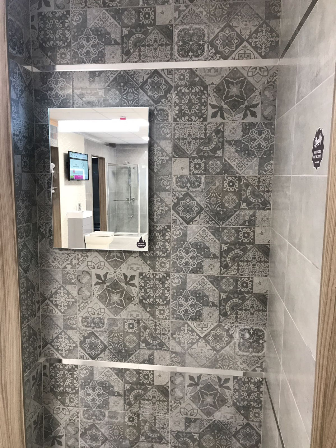 Orla Grafito Decor 25 x 50cm Ceramic Wall Tile - 1.5sqm perbox