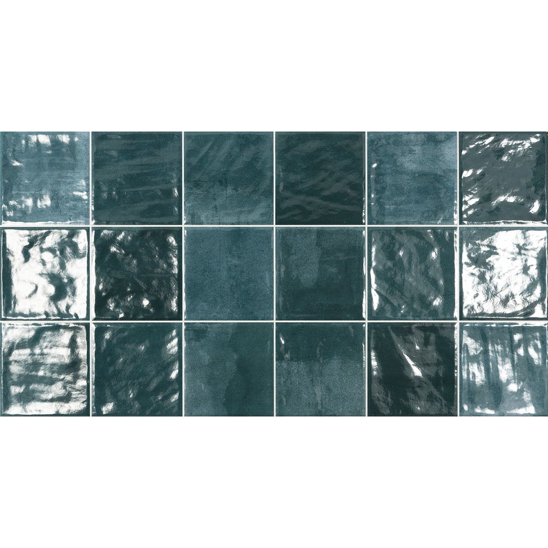 Cool Blue Brick Effect 31.6 x 60cm Wall Tile - 1.52sqm perbox