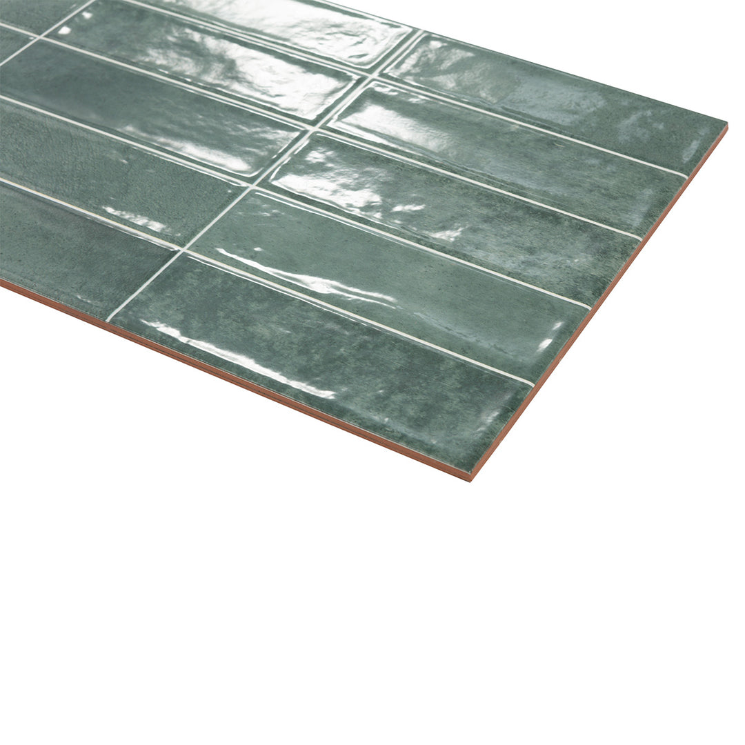 Pool Green Brick Effect 31.6 x 60cm Wall Tile - 1.52sqm perbox