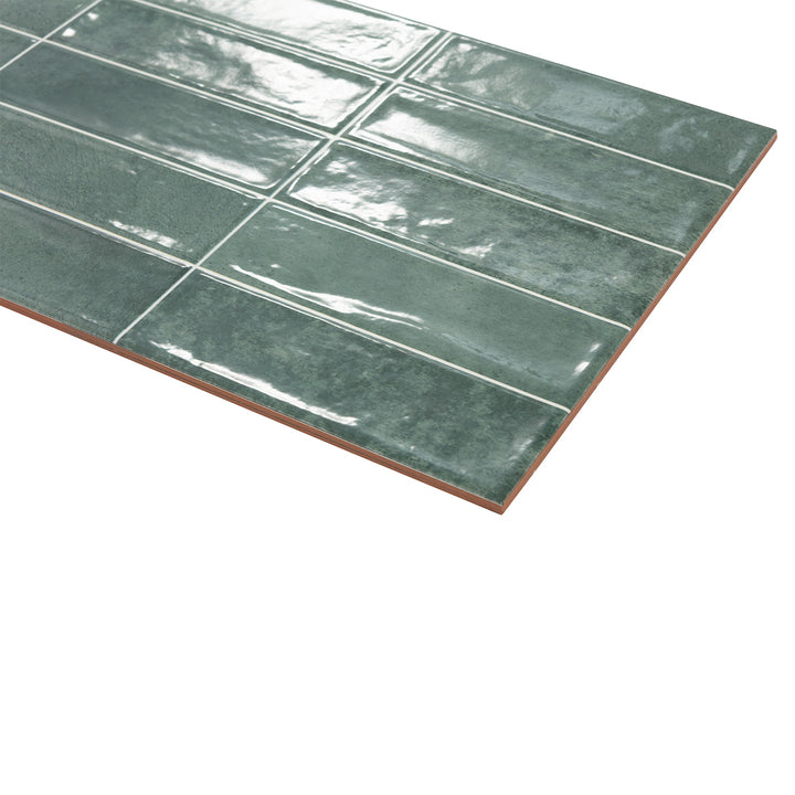Pool Green Brick Effect 31.6 x 60cm Wall Tile - 1.52sqm perbox