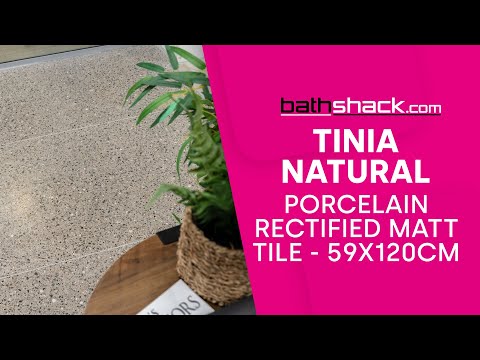 Tinia Natural 59 x 120cm Porcelain Rectified Matt Tile - 1.42sqm per box