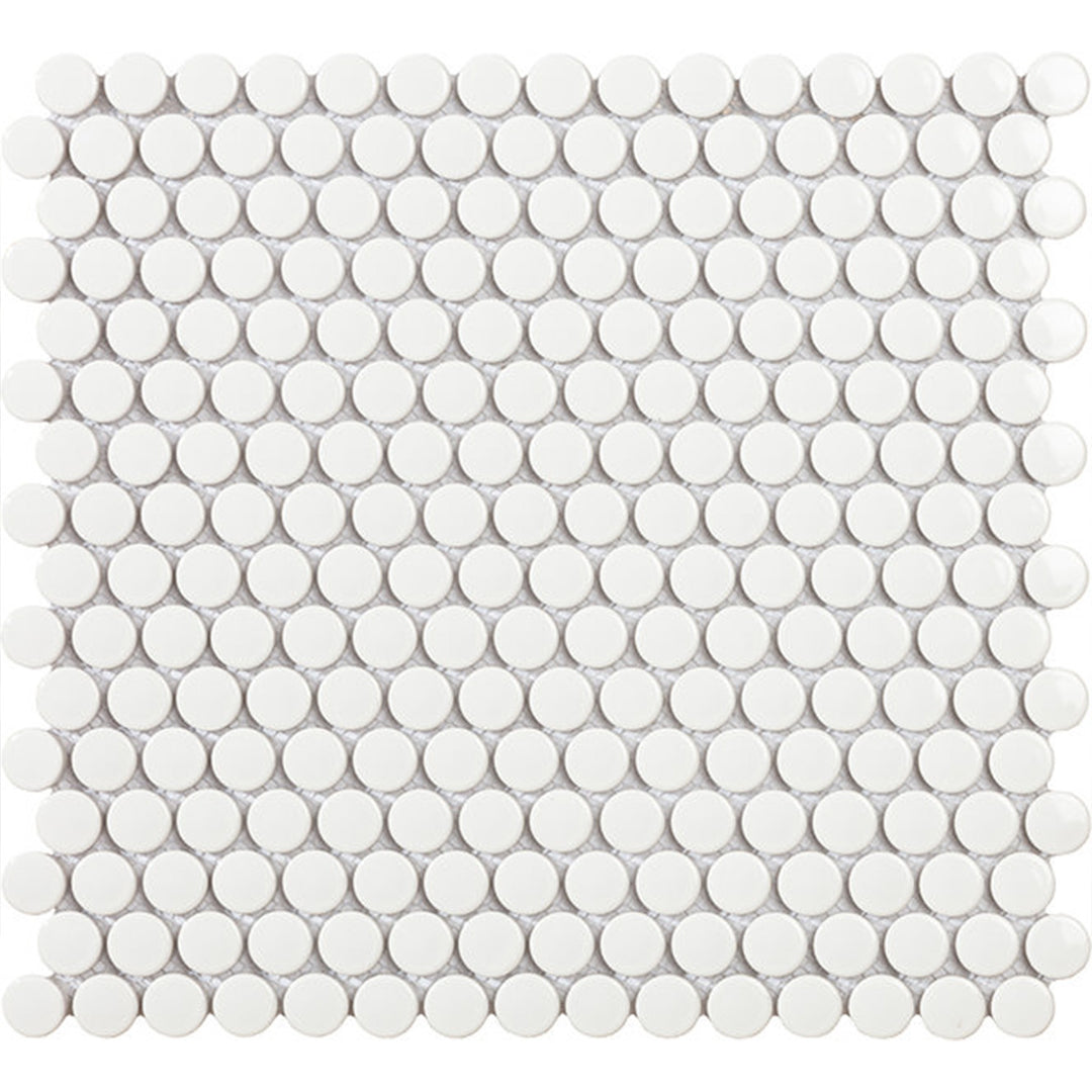 Penny White Matt 31.5 x 29.1cm Mosaic Sheet