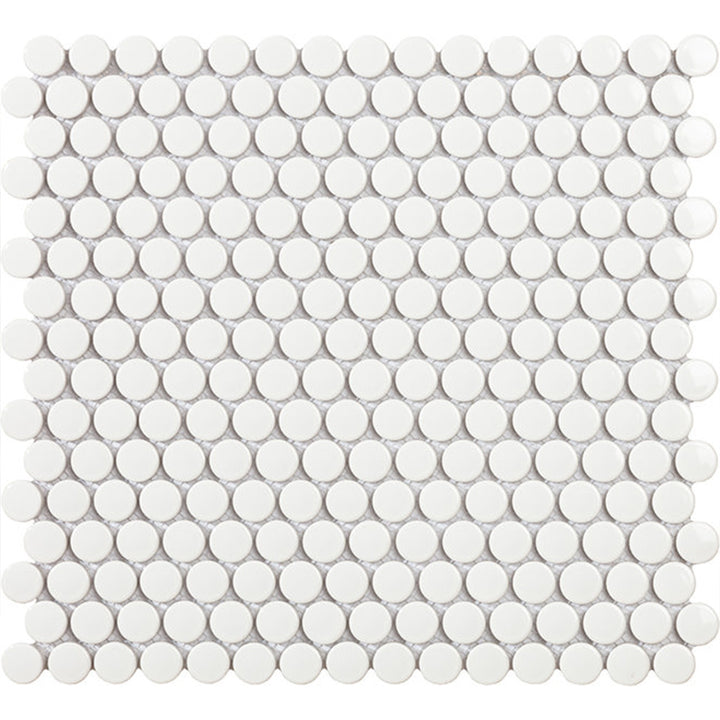 Penny White Matt 31.5 x 29.1cm Mosaic Sheet