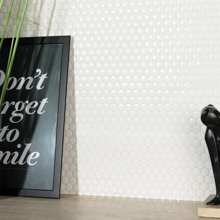 Penny White Matt 31.5 x 29.1cm Mosaic Sheet