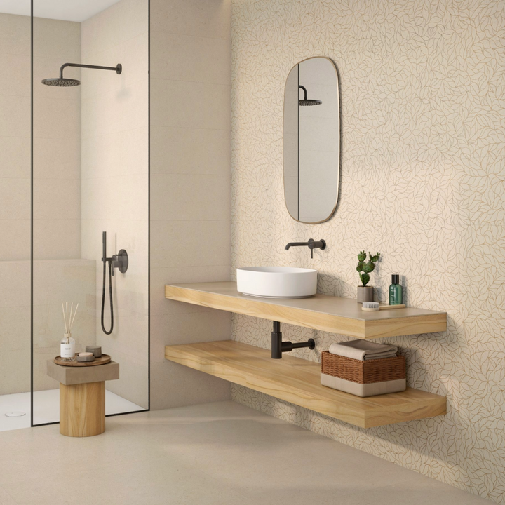 Deko Dolce Beige 30x90 Rectified White Body Wall Decor Tile - 1.08 sqm perbox