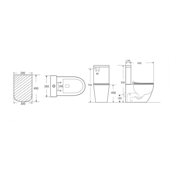 Remo Rimless Fully Back to Wall Pan & Soft Close Seat