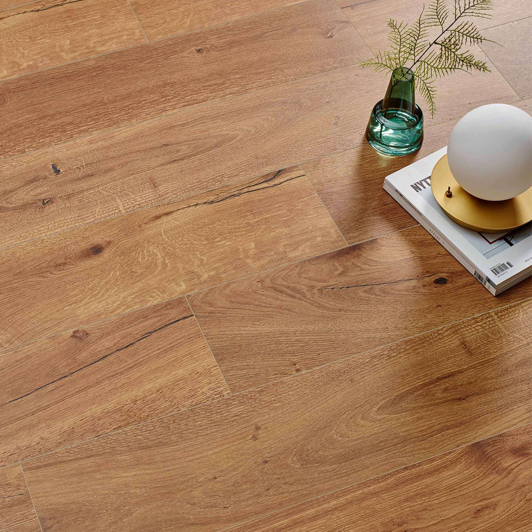 Indiana Natural 20 x 120cm Rectified Wood Effect Porcelain Floor Tile - 1.2 sqm perbox