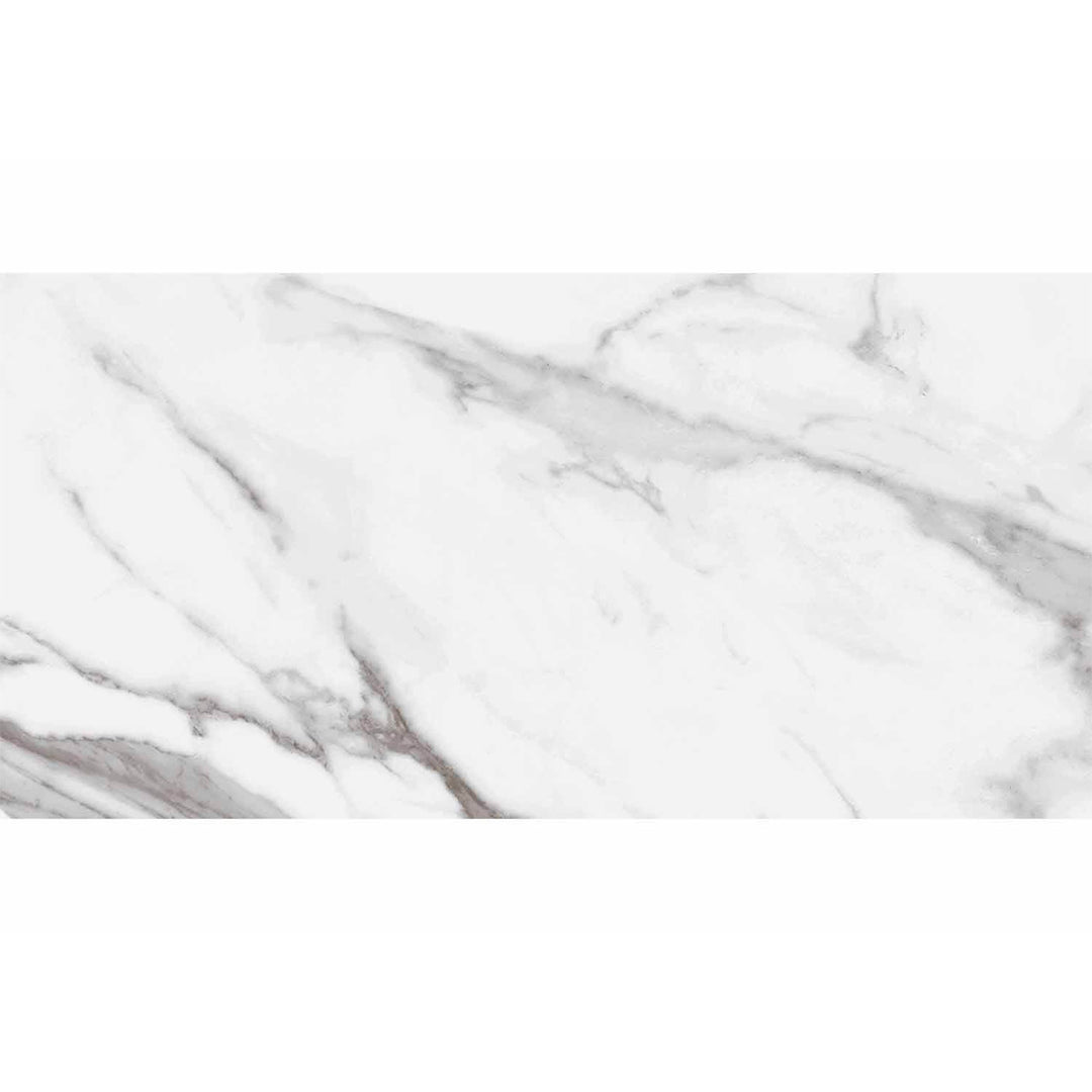 Marble Calcatta Blanco Polished 60 x 120cm Rectified Porcelain Floor Tile - 1.44 sqm perbox