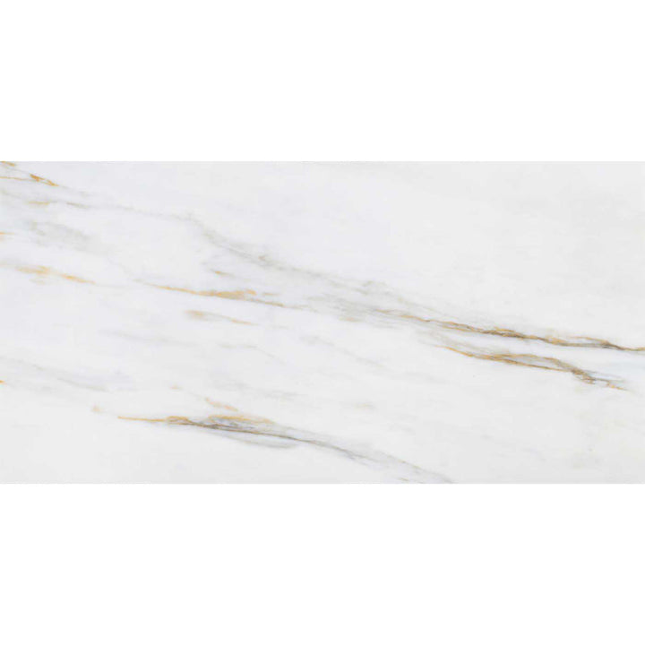 Marble Calcatta Gold Polished 60 x 120cm Rectified Porcelain Tile - 1.44 sqm perbox