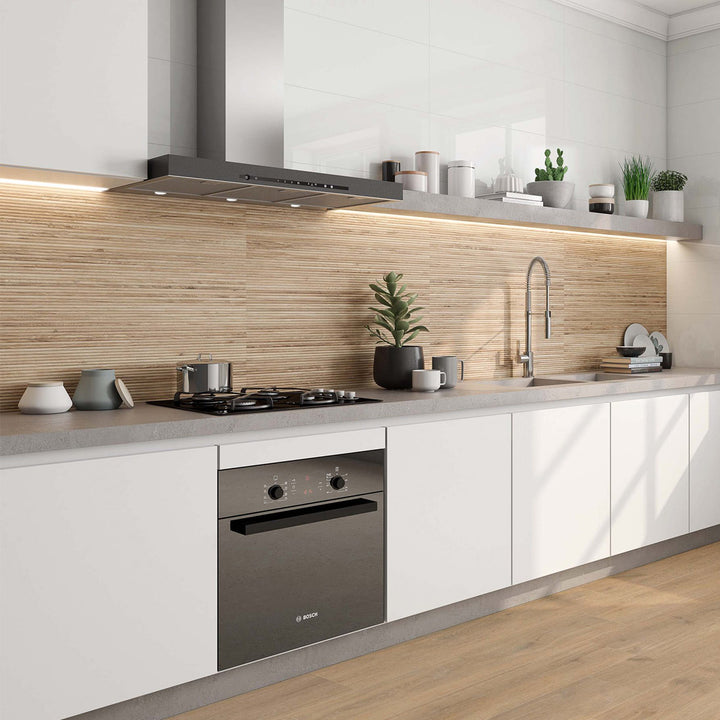 Suite Panama Roble 30 x 90cm White Body Decor Wall Tile - 1.08 sqm perbox