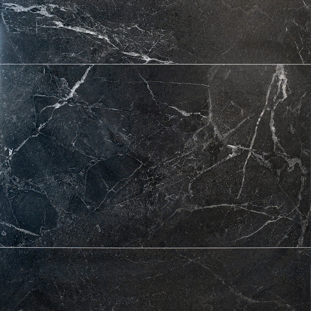 Malek Black 60 x 120cm Matt Rectified Porcelain Tile - 1.43sqm perbox