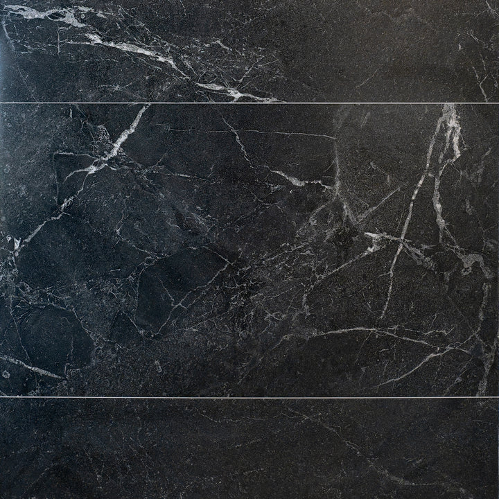 Malek Black 60 x 120cm Matt Rectified Porcelain Tile - 1.43sqm perbox