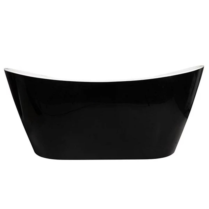 Viktor Benson Taha 1500mm Freestanding Bath - Black with White Waste