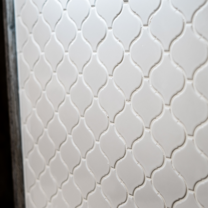 Flame White Gloss 28 x 24.6cm Mosaic Sheet