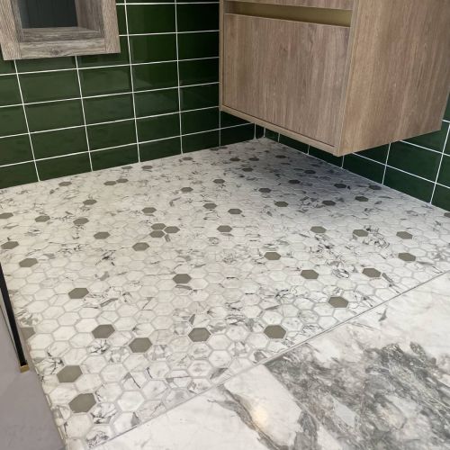 Bathroom Tiles Floor Wall White, Shower Floor Mesh Tile