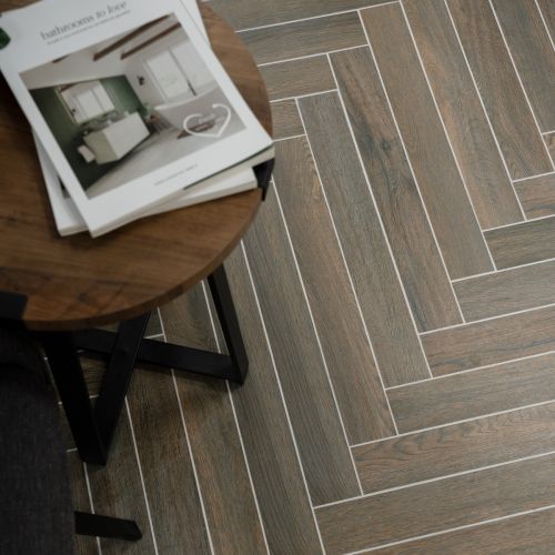 Aspen Oak Herringbone 8 x 59.2cm Porcelain Tile - 0.71sqm perbox