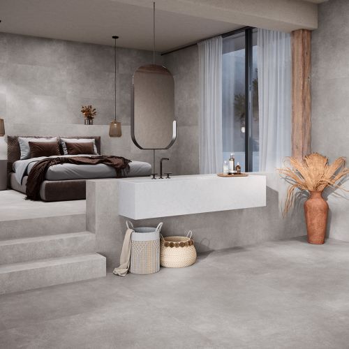 Asphalt Fume Matt 120 x 120cm Rectified Porcelain Tile - 1.44sqm perbox