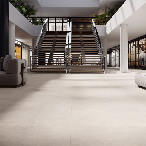 Asphalt Off White Matt 120 x 120cm Rectified Porcelain Tile - 1.44sqm perbox