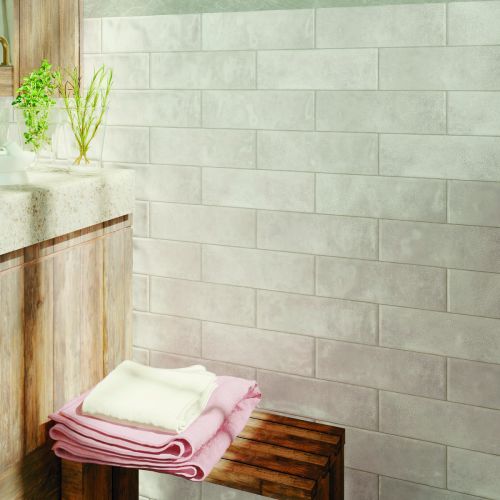 Borgo Crackle Soft White  6.5 x 20cm White Body Wall Tile -0.36sqm perbox