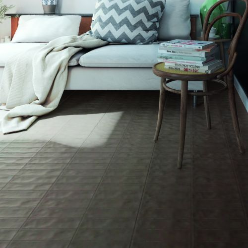 Borgo Matt Graphite 6.5 x 20cm White Body Wall Tile - 0.36sqm perbox