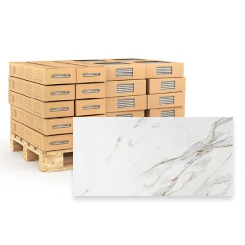 Calacatta Gold 60 x 120cm Matt Rectified Porcelain Tile - 51.84sqm Pallet