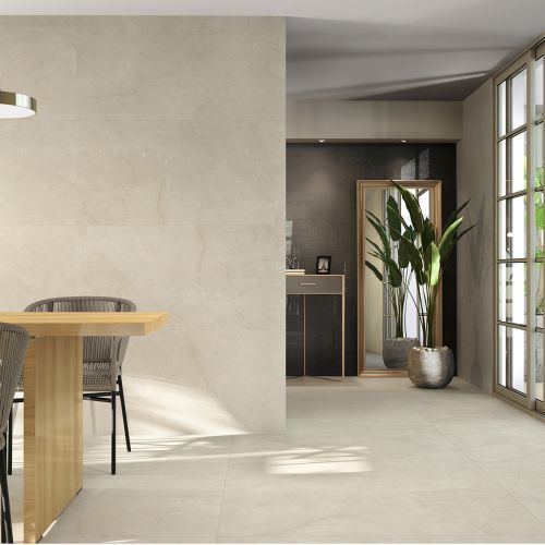 Cream Chamber Matt 120 x 120cm Rectified Porcelain Tile - 1.44sqm perbox
