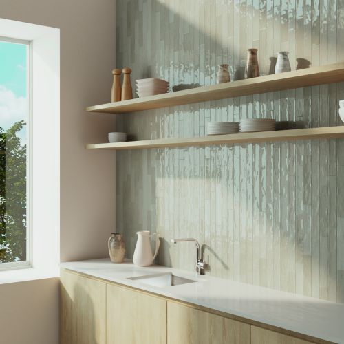 Downtown Glossy Gris Grey 5 x 25cm Porcelain Wall Tile - 0.75sqm perbox