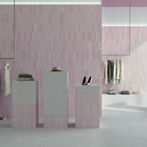 Downtown Matt Rosa Pink 5 x 25cm Porcelain Wall Tile - 0.75sqm perbox