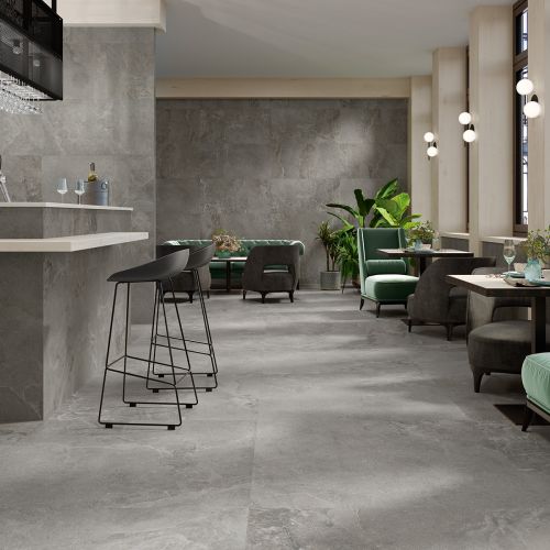 Dome Anthracite Matt 120 x 120cm Rectified Porcelain Tile - 1.44sqm perbox