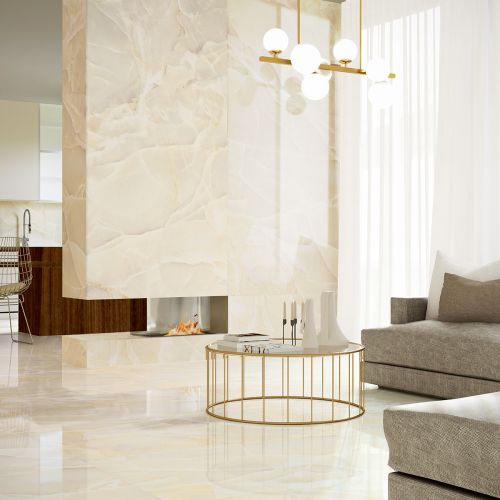 Onyx Sable Polished 120 x 120cm Rectified Porcelain Tile - 1.44sqm perbox