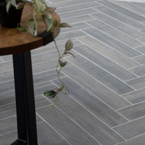 Cracovia Gris Wood Herringbone 9.9 x 49.2cm Porcelain Tile - 0.73sqm perbox (12782)