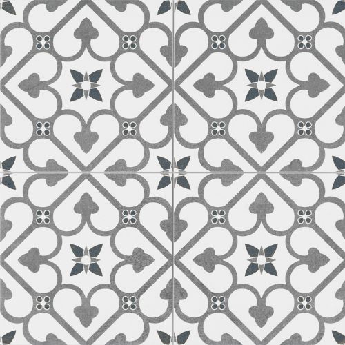 Brighton Grey 45 x 45cm Porcelain Pattern Tile - 1.22 sqm perbox