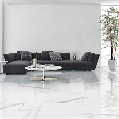 Estatuario 59.5 x 59.5cm Rectified Polished Porcelain Tile - 1.42sqm perbox