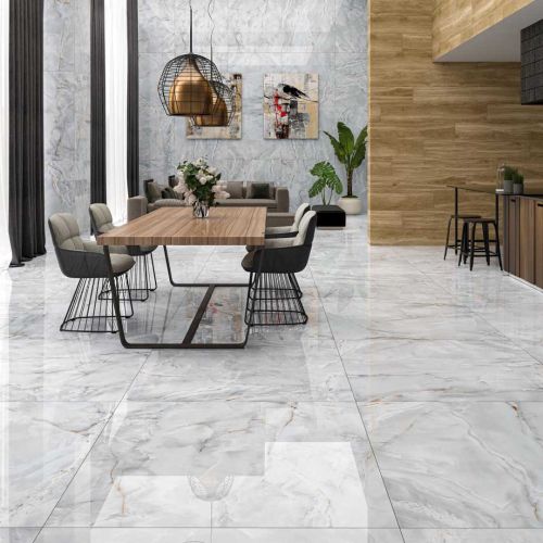 Eternal Pearl Polished 120 x 120cm Rectified Porcelain Tile - 1.44sqm perbox