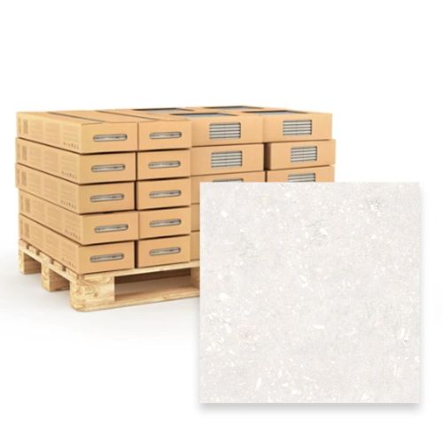 Ziran White Matt 90 x 90cm Rectified Porcelain Tile - 43.74sqm Pallet