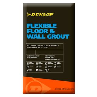 Dunlop Flexible Floor & Wall Grout Grey 10KG (6980)