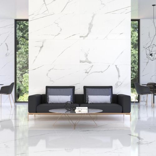 Grayish Polished 120 x 120cm Rectified Porcelain Tile - 1.44sqm perbox